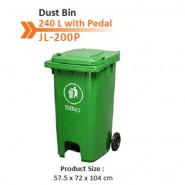 Dust Bin 240 L Green CN With Pedal